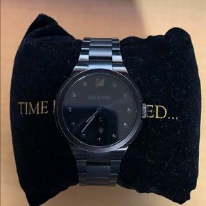 Men’s Swarovski Watch Black Steel (Swiss-Made)